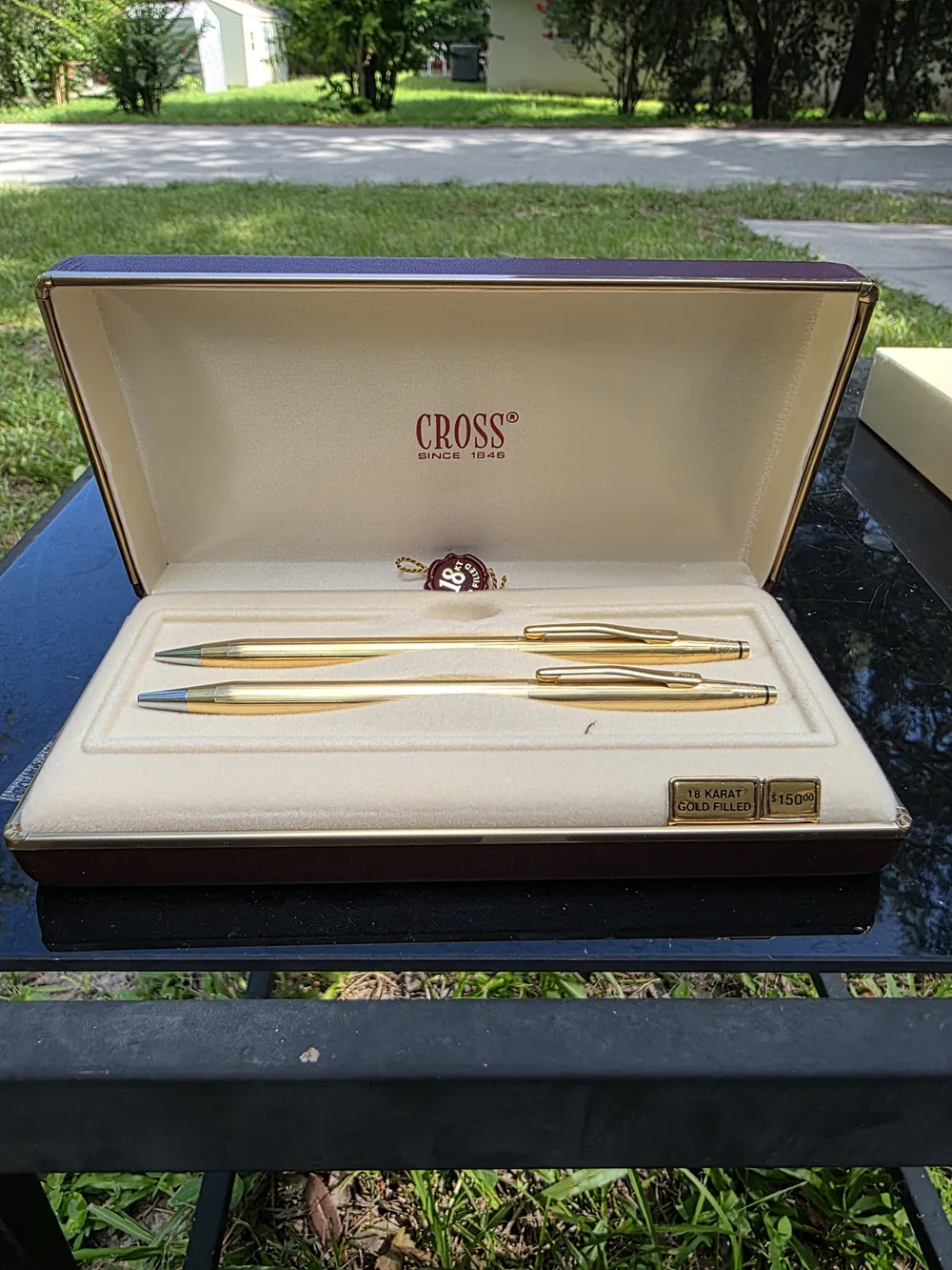 Cross 1/20 18k Gold Filled Ball Point Pen, 0.5 MM Pencil USA See Description